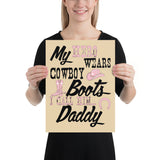 My Hero Wears Cowboy Boots - Poster