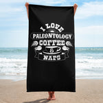 I Love Paleontology - Beach Towel