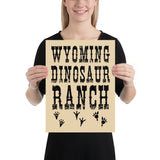 Wyoming Dinosaur Ranch - Footprints - Poster