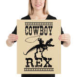 Mike Harris, Cowboy Rex -  Dinosaurs And Cowboys - Poster