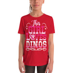 Youth Short Sleeve T-Shirt - This Girl Loves Dinos